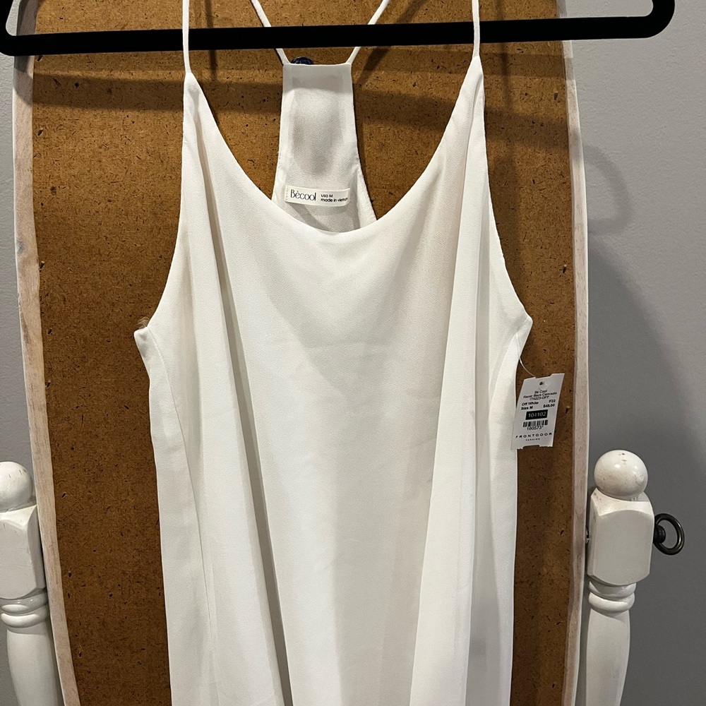Becool White Sleeveless Blouse